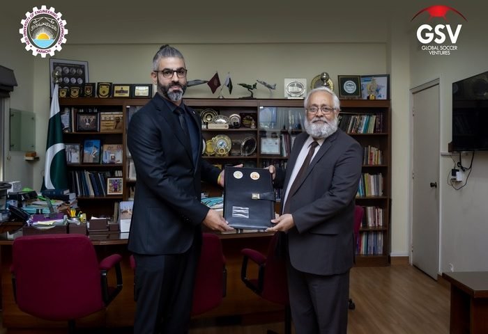 Global Soccer Venture and NED University sign a USD12 million deal to set up the first Soccer City Stadium in Pakistan